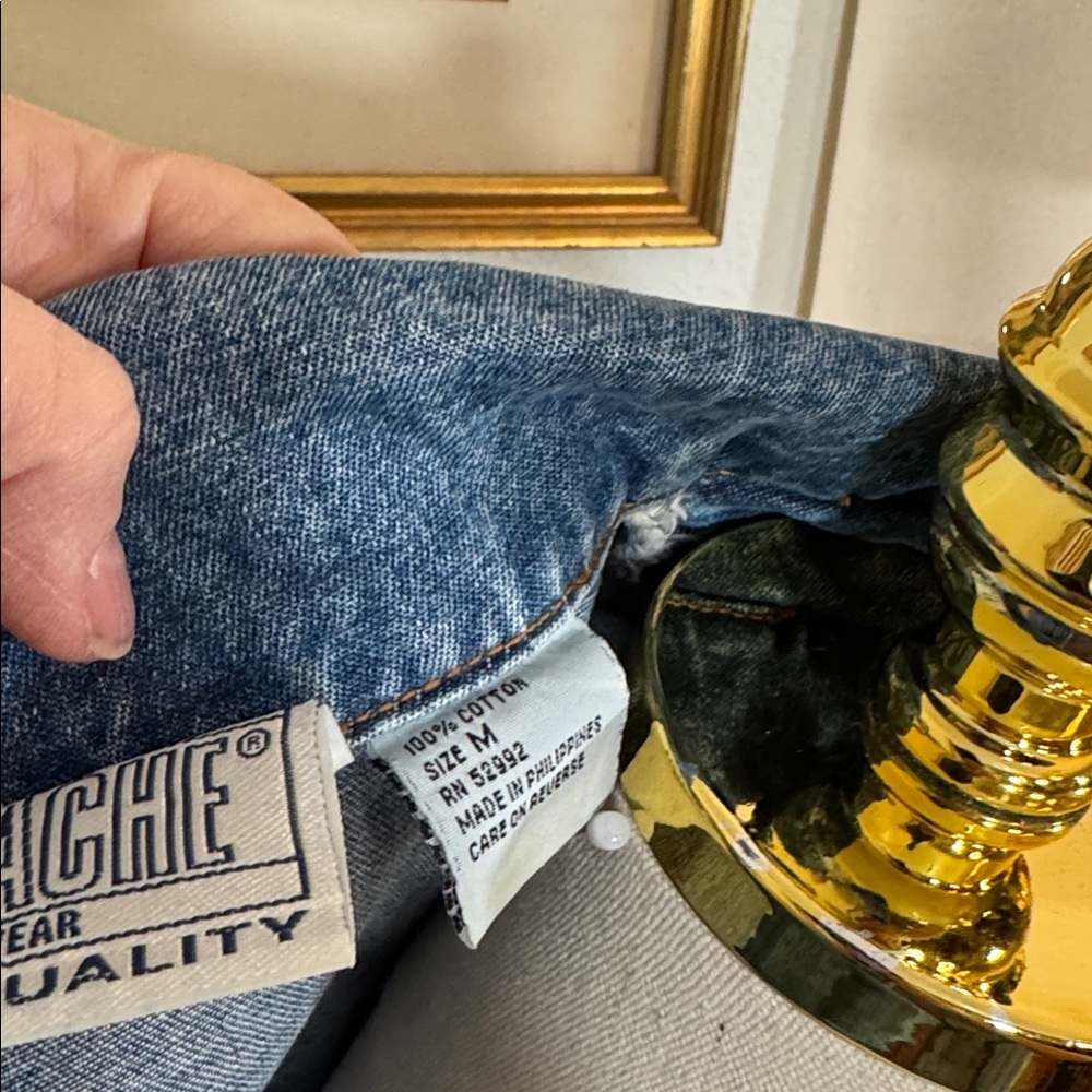 80s Vintage Jordache Embellished Blue Jean Jacket - Picture 5 of 7